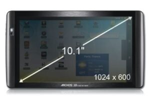 Tablette Archos à écran de 10,1 pouces en 1 024 × 600 pixels