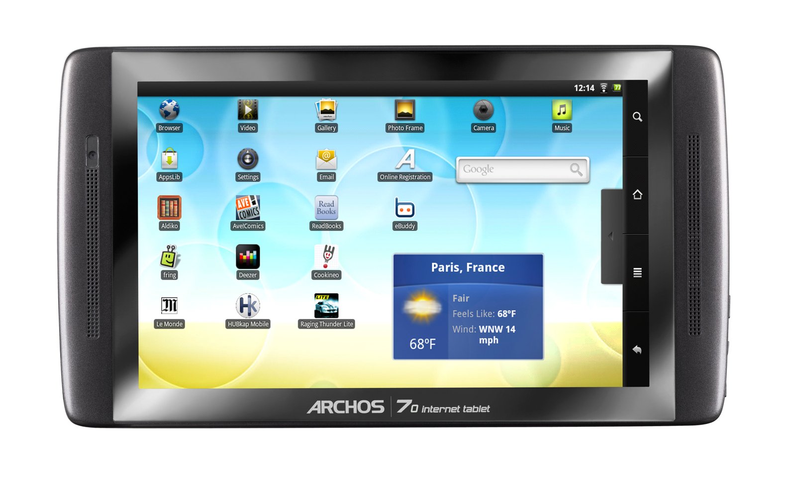 Archos 70 Internet Tablet : Fiche Technique Complète 1