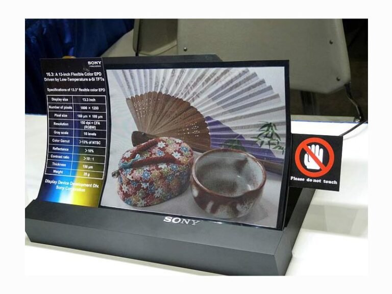 Papier électronique : Sony à la pointe de la recherche pour l’écran flexible 2