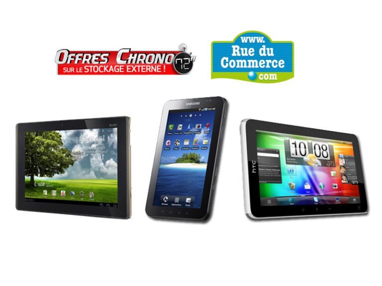 Vente Flash Rue Du Commerce : HTC Flyer, Asus Transformer et Samsung Galaxy Tab à prix réduit