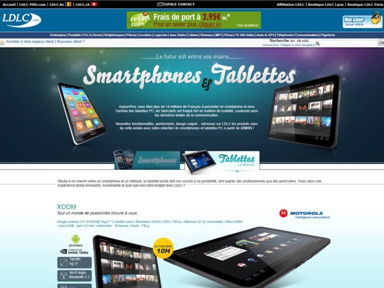 LDLC lance un espace dédié Smartphones et tablettes tactiles
