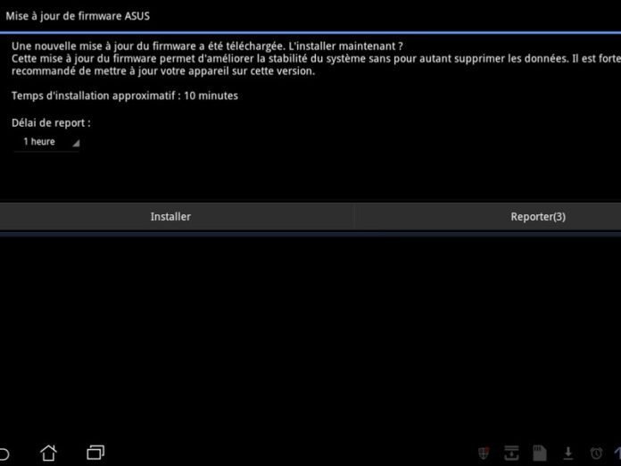Mise à jour tablette Asus Eee Pad Transformer 1