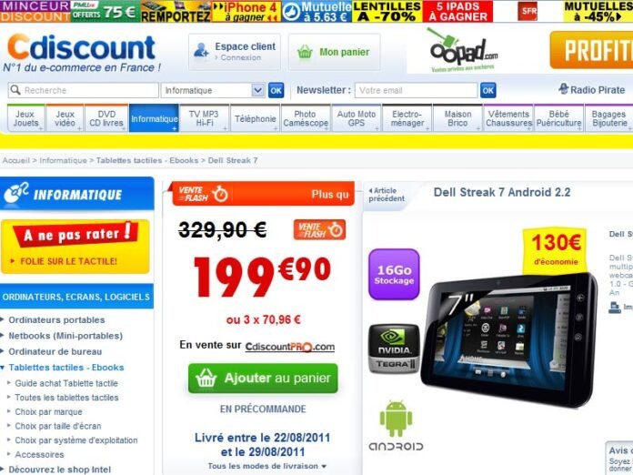 La Tablette Dell Streak 7 pouces à 199€ ! 