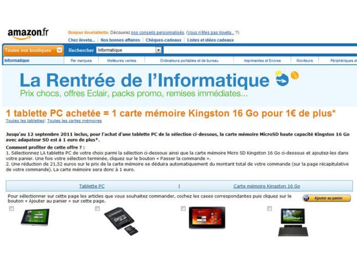 Amazon propose une offre spéciale sur son univers tablette tactile 