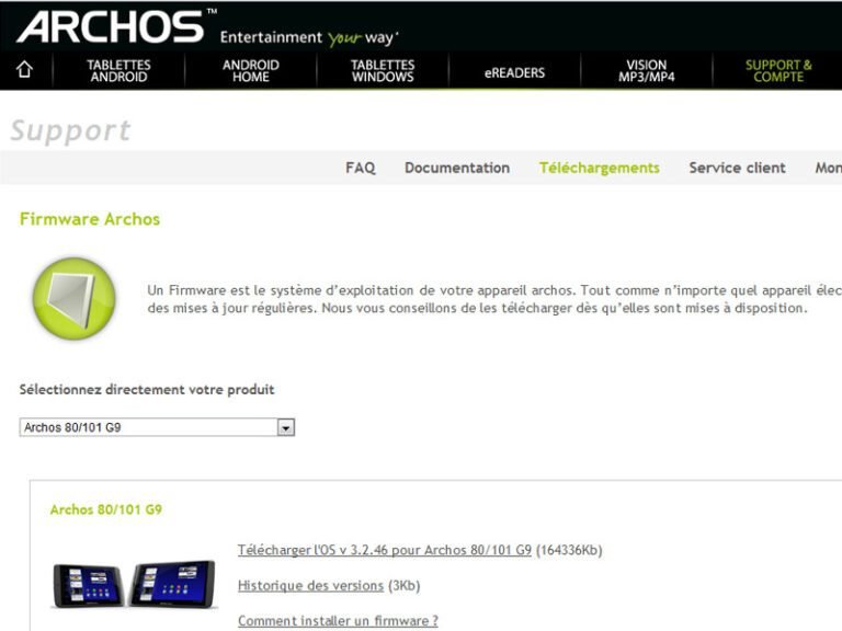 Tablette Archos 80 & 101 G9 : Une mise à jour prévue aujourd'hui  