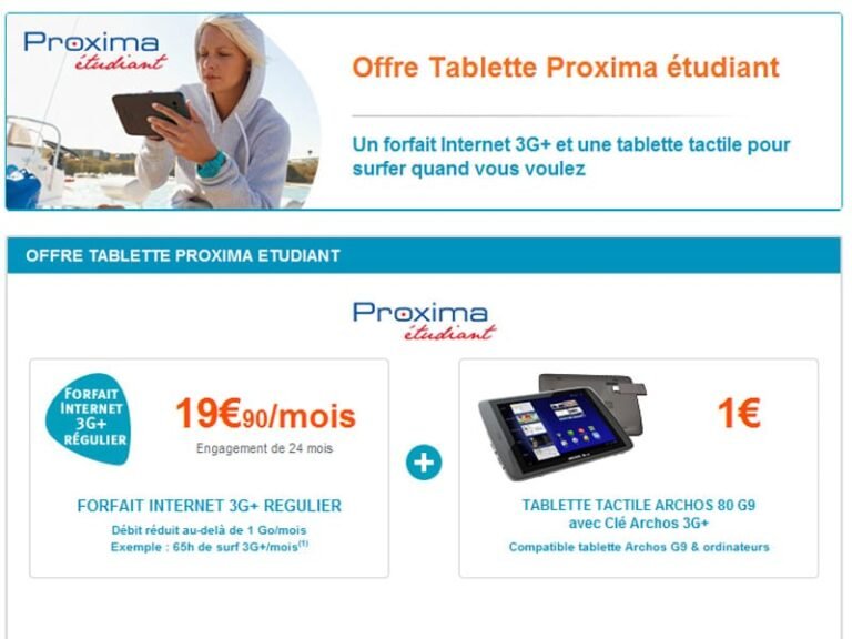 Offre étudiante Archos : Disponible sur le site de Bouygues telecom 1