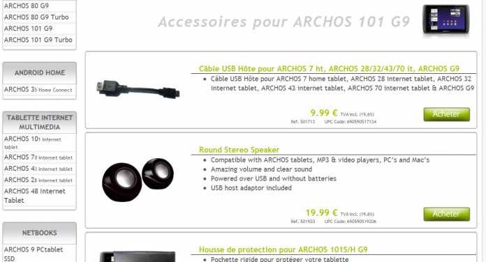 Des enceintes pour les tablettes tactiles Archos : Round Stereo Speakers 