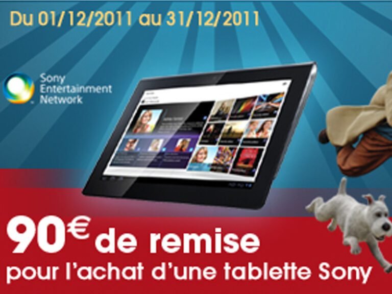 Promos Tablettes tactiles Sony S & P : 90€ de remise immédiate 4