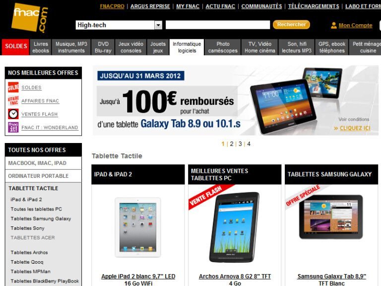 Soldes : La Fnac propose de belles promotions sur les tablettes tactiles  