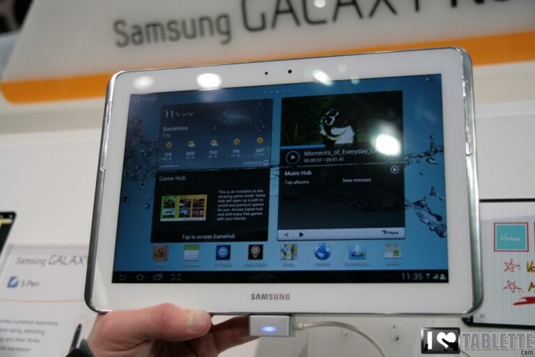 Samsung Galaxy Note 10.1 : Démonstration du Galaxy Note 10.1 au MWC 5