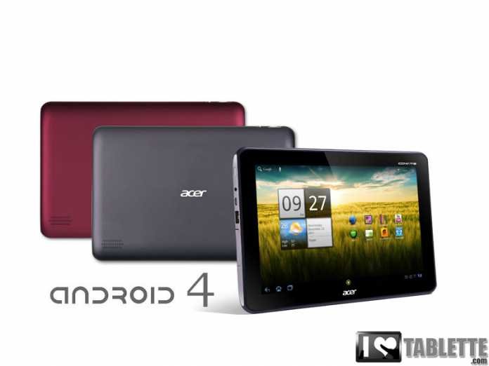 Acer Iconia Tab A200 : le passage vers Android 4.0 ice cream sandwich démarre aujourd'hui 