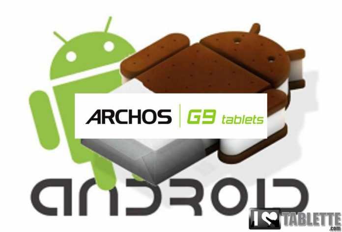 Mise à jour Android 4 Ice Cream Sandwich pour toutes les tablettes Archos G9 