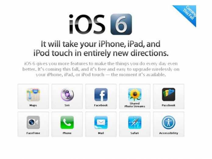 Tablette iPad : iOS 6 disponible le 19 Septembre 8
