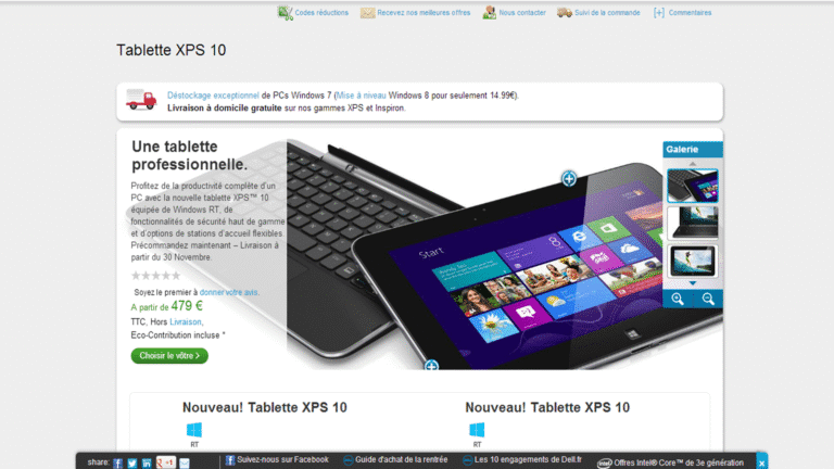 Dell XPS 10 : la tablette professionnelle sous Windows 8 RT en pré-commande 3