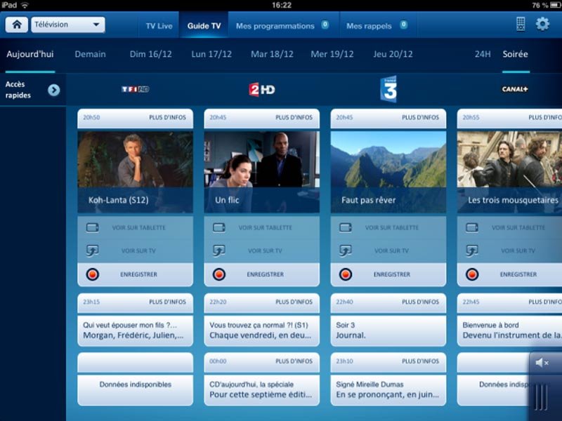 Bouygues lance BBox Tab, une application iPad pour regarder la télévision sur sa tablette