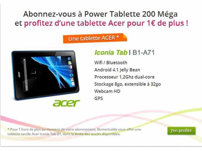 Numéricable propose la tablette Acer Iconia Tab B1 pour 1 € ! 2
