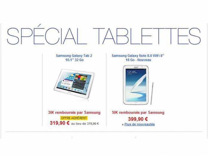 La Samsung Galaxy Tab 2 10.1 à 319,90 € à la Fnac  
