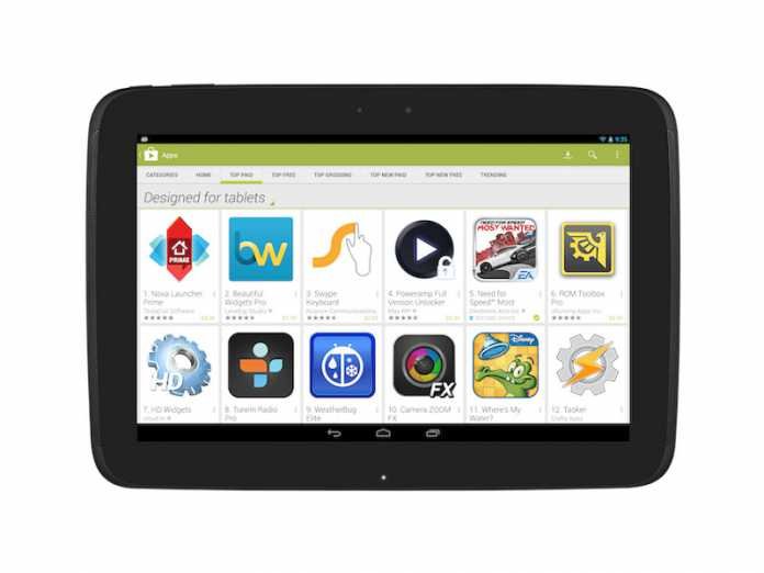 Google Play propose de mettre en avant les applications dédiées aux tablettes tactiles  1