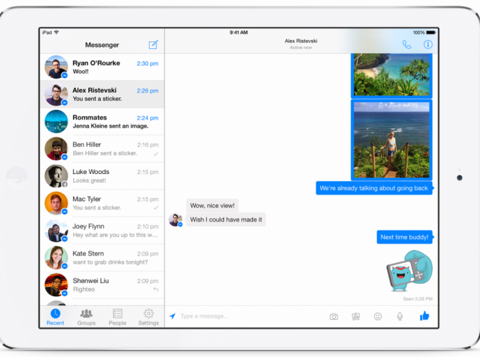 Facebook Messenger maintenant disponible sur iPad 5