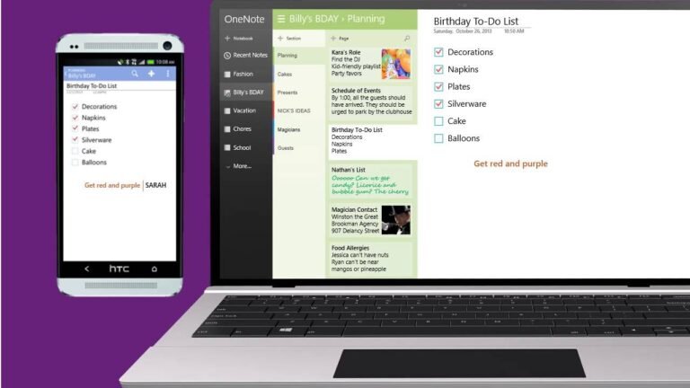 L'application OneNote disponible sur les tablettes Android 1