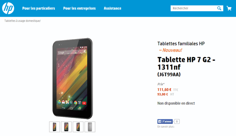 Une tablette HP 7 G2 low cost fait son apparition ! 1