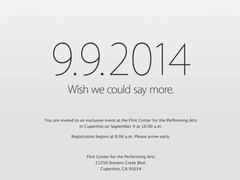 Keynote Apple confirmée pour le 9 Septembre  2