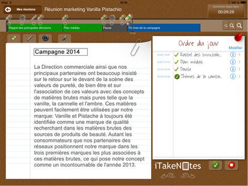 [Nouveauté] Facilitez vos réunions avec l'application iTakeNotes sur iPad  1