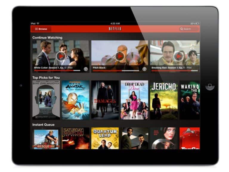 NETFLIX : Regardez vos films ou séries TV préférées sur tablettes  1
