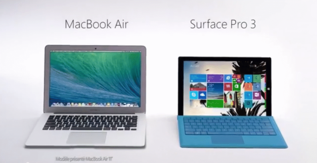 Surface Pro 3 vs MacBook Air : la première publicité comparative de Microsoft