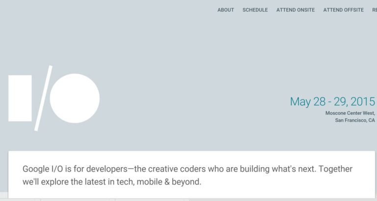 Conférence annuelle Google I/O, ce sera le 28 et 29 mai 2015 1