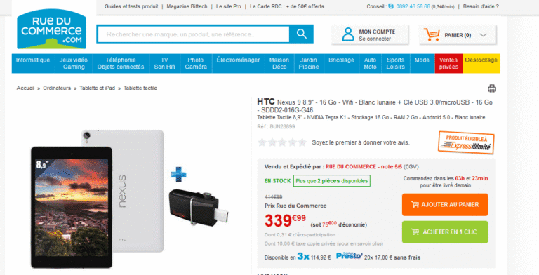 Coup de promo chez RueDuCommerce.com sur les tablettes HTC et ARCHOS ! 3